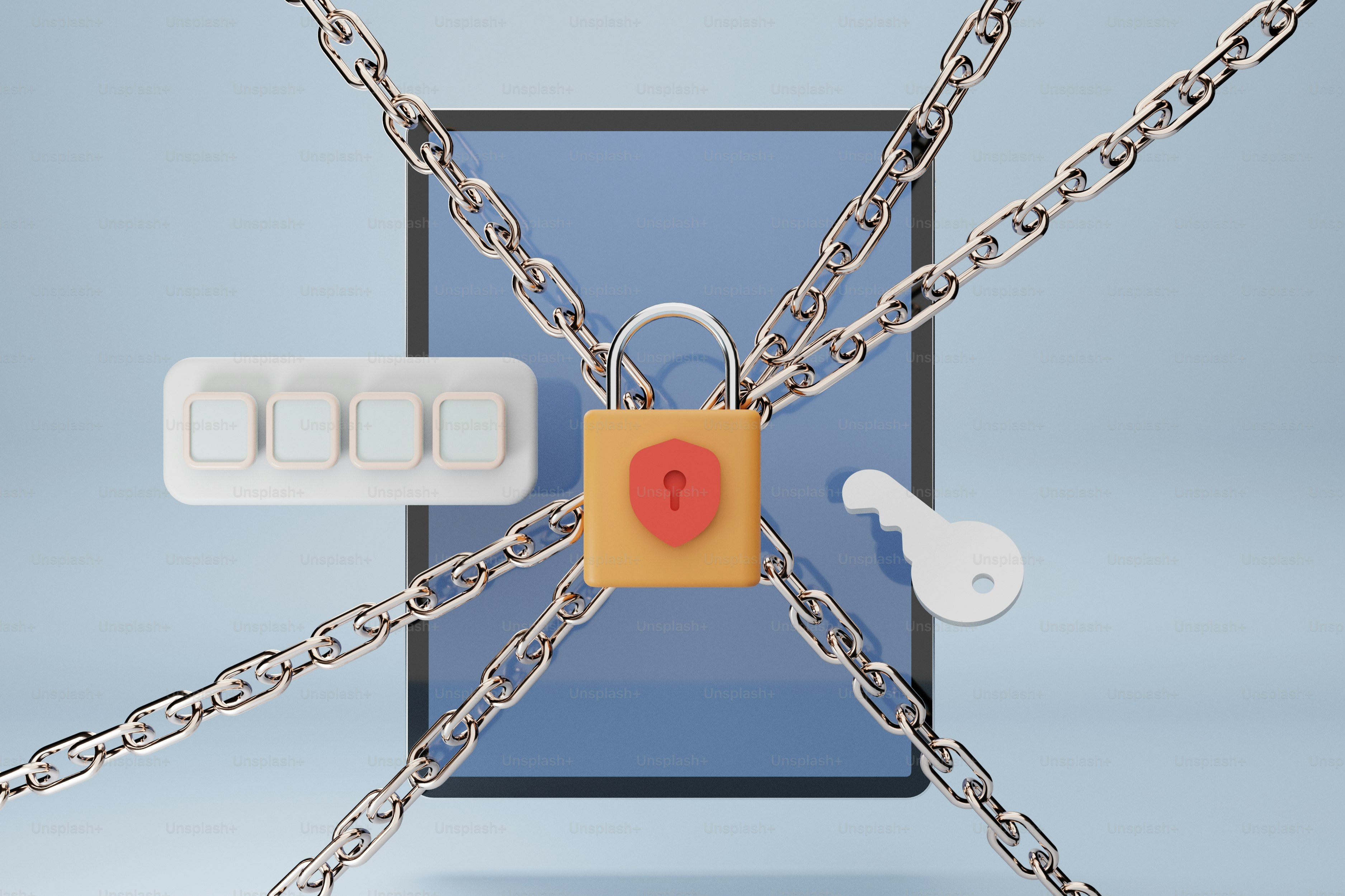 a padlock with a padlock and keys attached to it